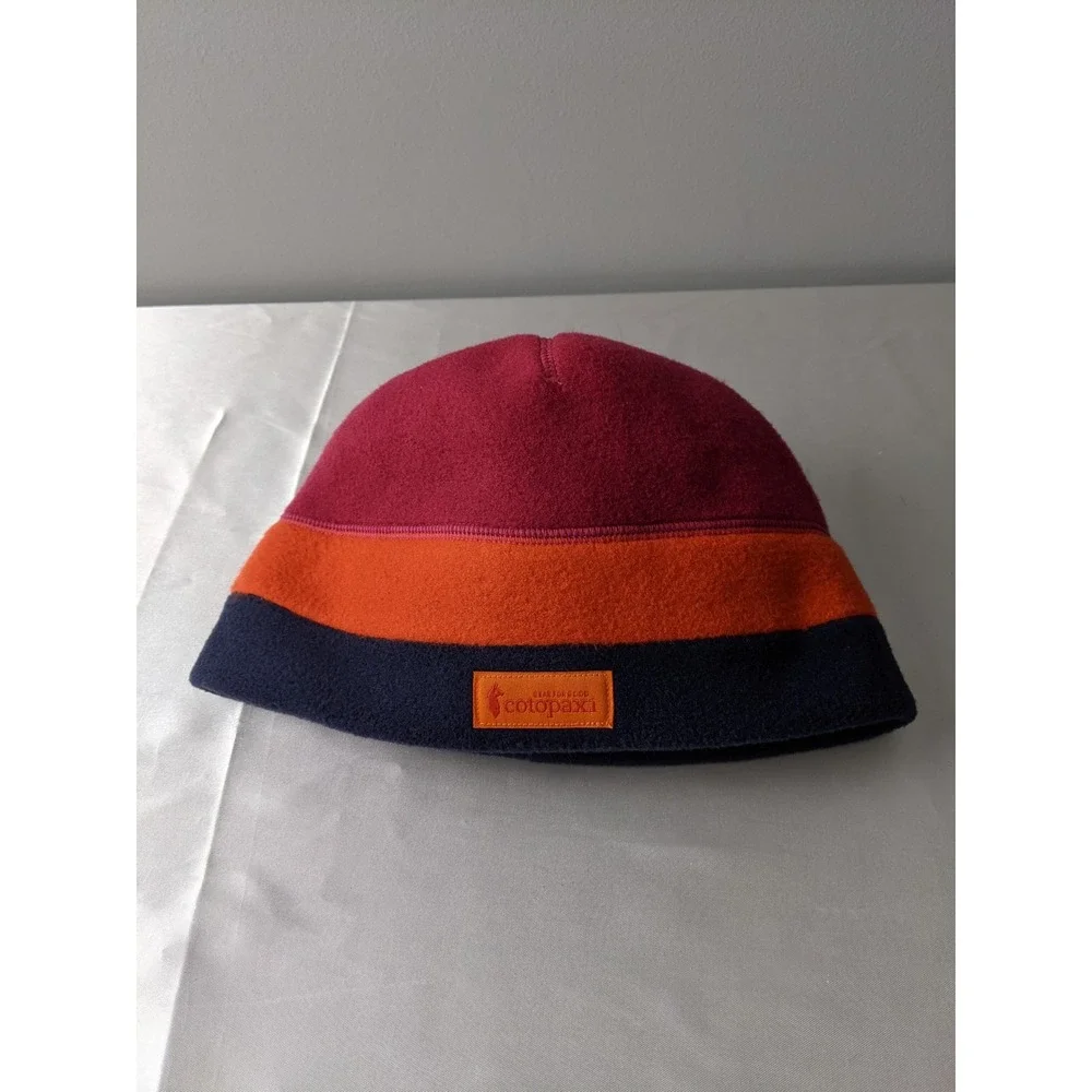Cotopaxi Fleece Beanie and Gloves Set Berry Pink Orange Navy Blue Women Medium